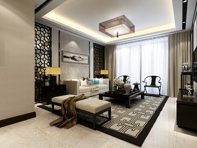 用集成墙面来装修的客厅房